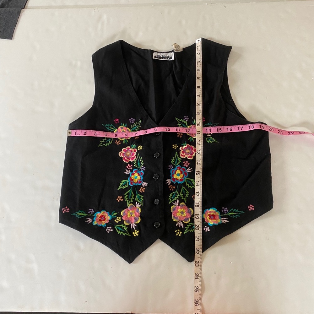 Women’s VINTAGE BOHO floral vest medium - Picture 4 of 7